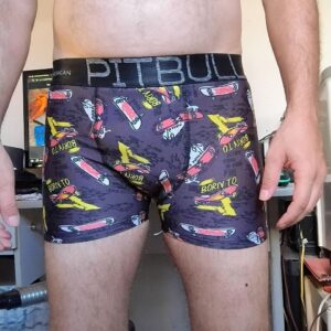Cueca Boxer Cinza Estampada P Pitbull