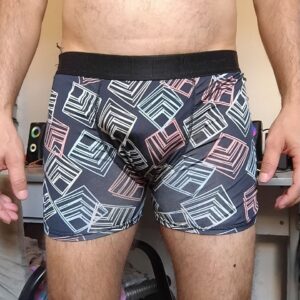 Cueca Boxer Preta Estampada M