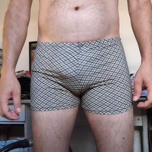 Cueca Boxer Marrom Xadrez P/M