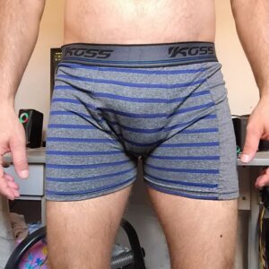 Cueca Boxer Cinza Listrada M/G Koss