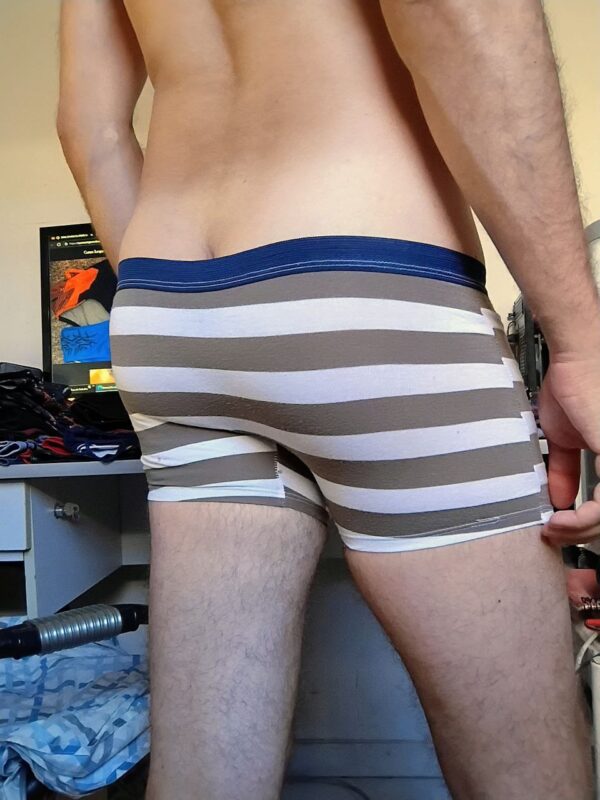 Cueca Boxer Marrom Listrada P/PP - Imagem 2