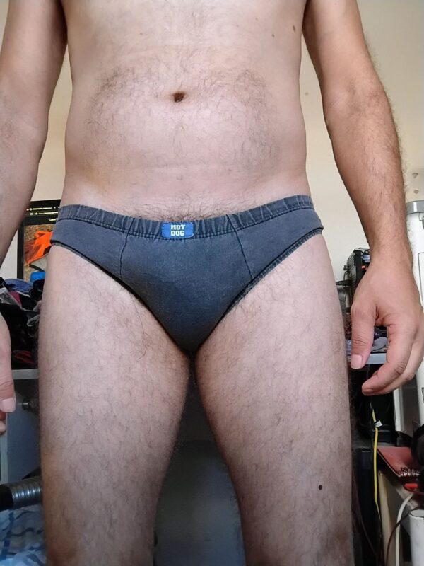 Cueca Slip Preta P/PP Hot Dog