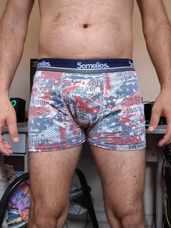 Cueca Boxer Verde Estampada M/G Somellos
