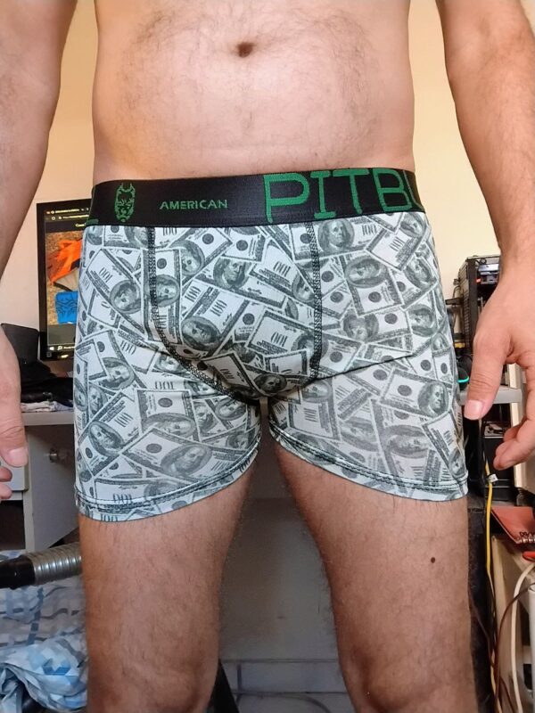 Cueca Boxer Verde Estampada P/M Pitbull