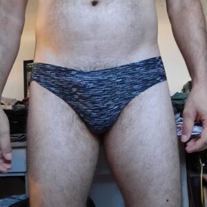 Cueca Biquíni Preta Estampada P