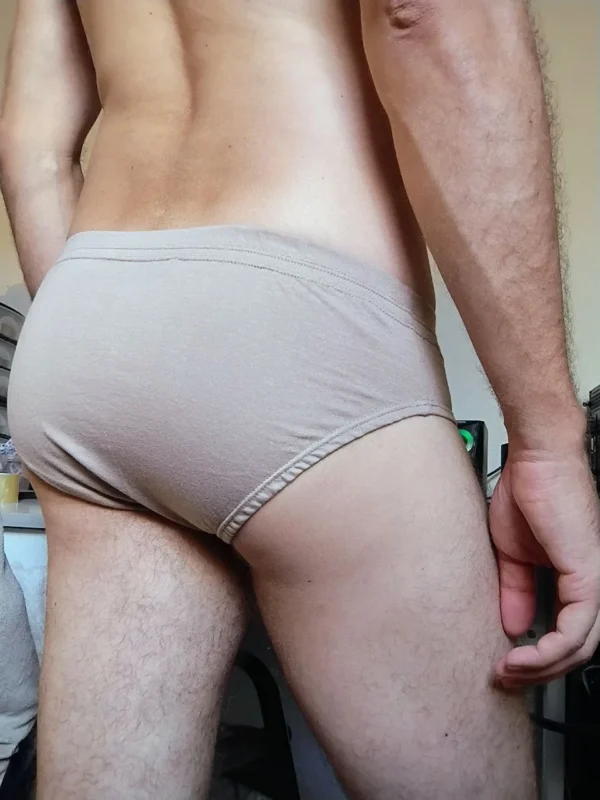 Cueca Slip Bege P/M - Imagem 2