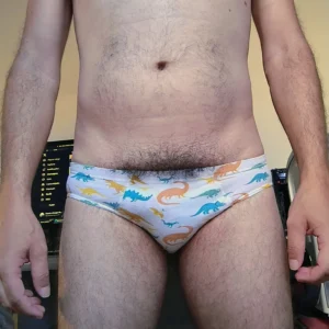 Cueca Slip Branca Estampada PP