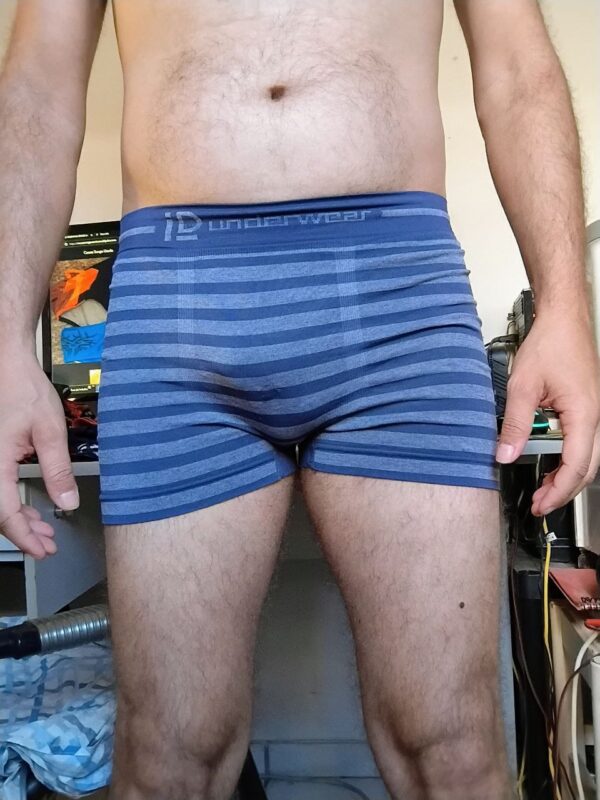 Cueca Boxer Azul Listrada P/M ID