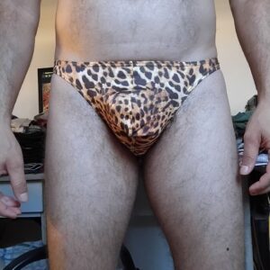Cueca Fio Dental Amarela Estampada M