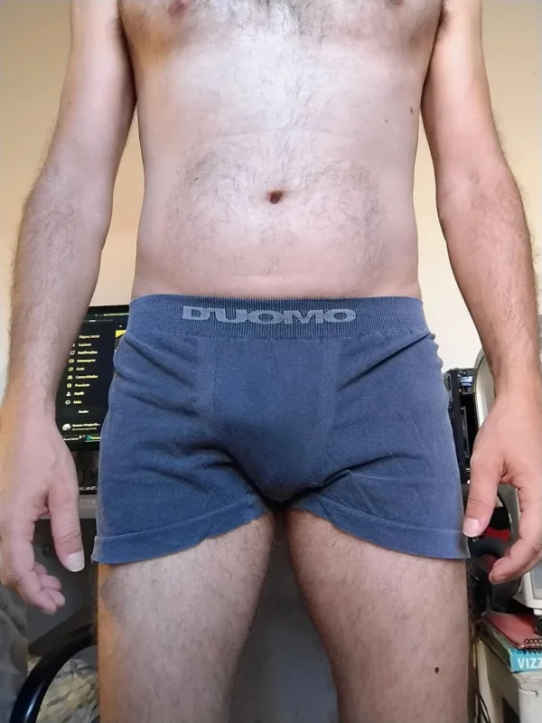Cueca Boxer Cinza M Duomo