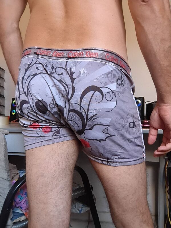 Cueca Boxer Cinza Estampada GG CK - Imagem 2