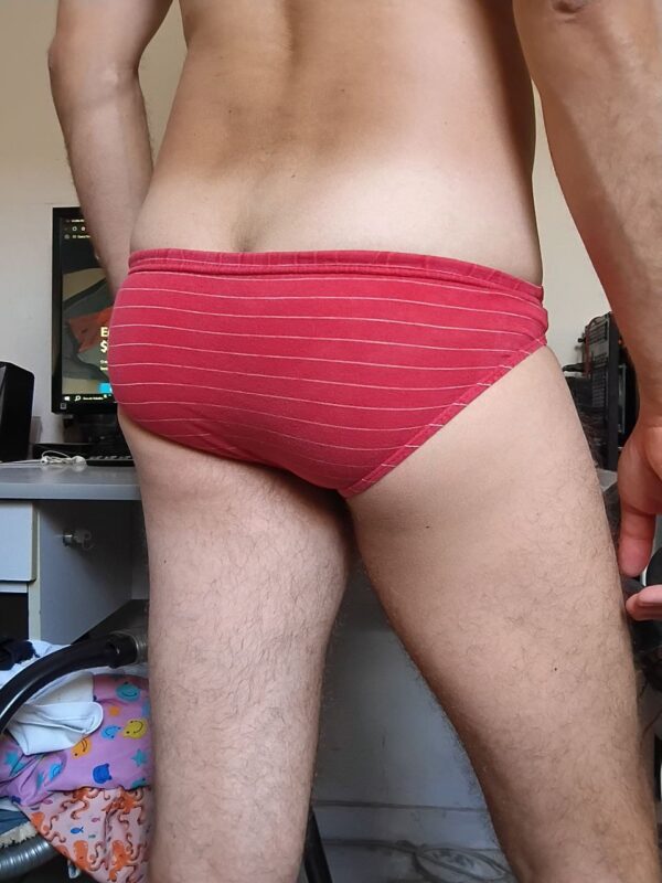 Cueca Slip Vermelha Listrada PP Lupo - Imagem 2