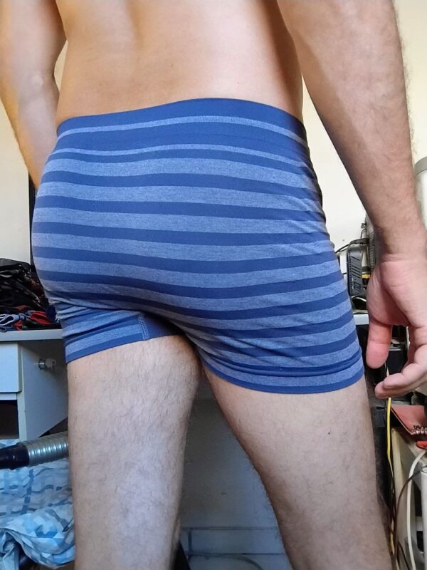 Cueca Boxer Azul Listrada P/M ID - Imagem 2