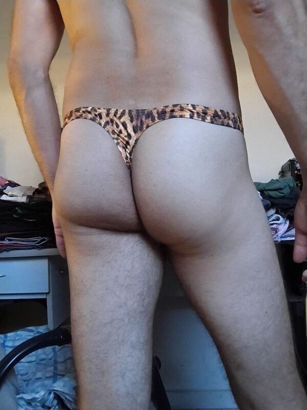 Cueca Fio Dental Amarela Estampada M - Imagem 2