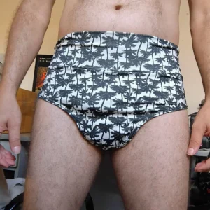 Tanga Sungão Branca Estampada M/G
