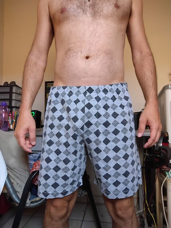 Bermuda Pijama Cinza Estampado G