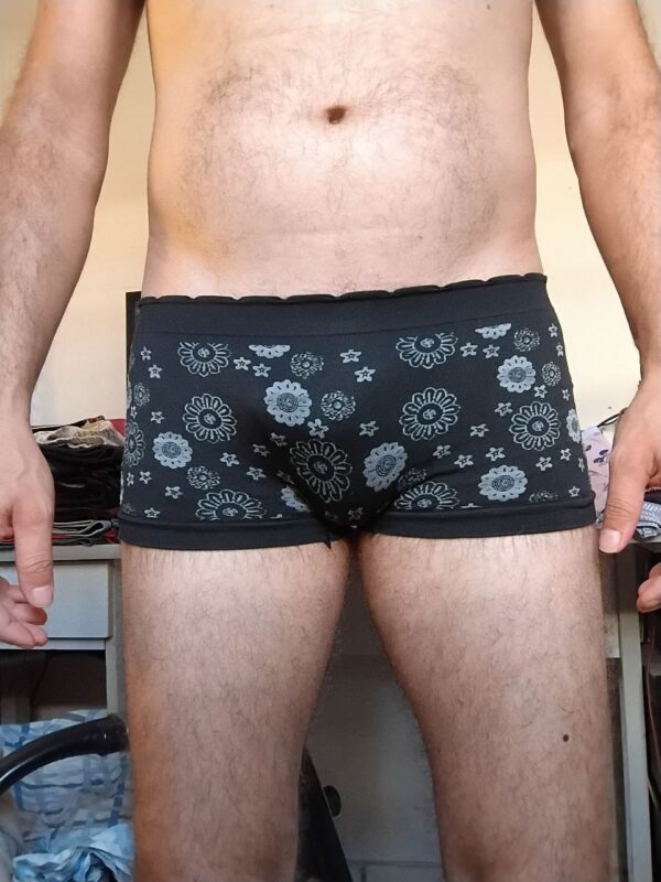 Cueca Sungão Preta Estampada P/M