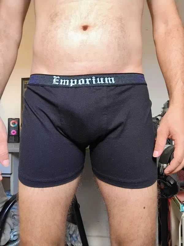 Cueca Boxer Preta M Emporium