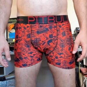 Cueca Boxer Vermelha Estampada M Pitbull