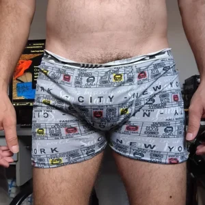 Cueca Boxer Cinza Estampada M/G Axf