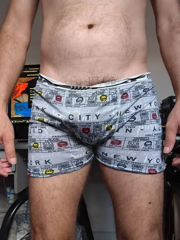 Cueca Boxer Cinza Estampada M/G Axf