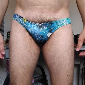 Sunga Biquíni Azul Estampada P