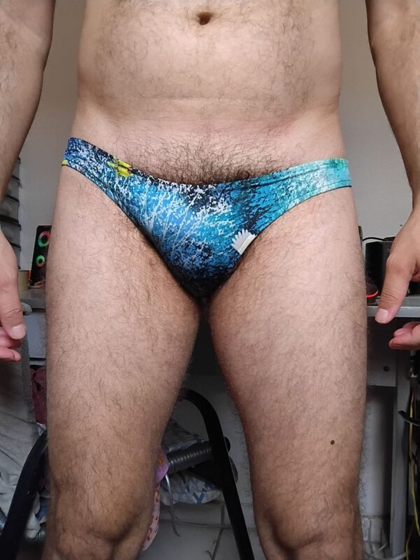 Sunga Biquíni Azul Estampada P